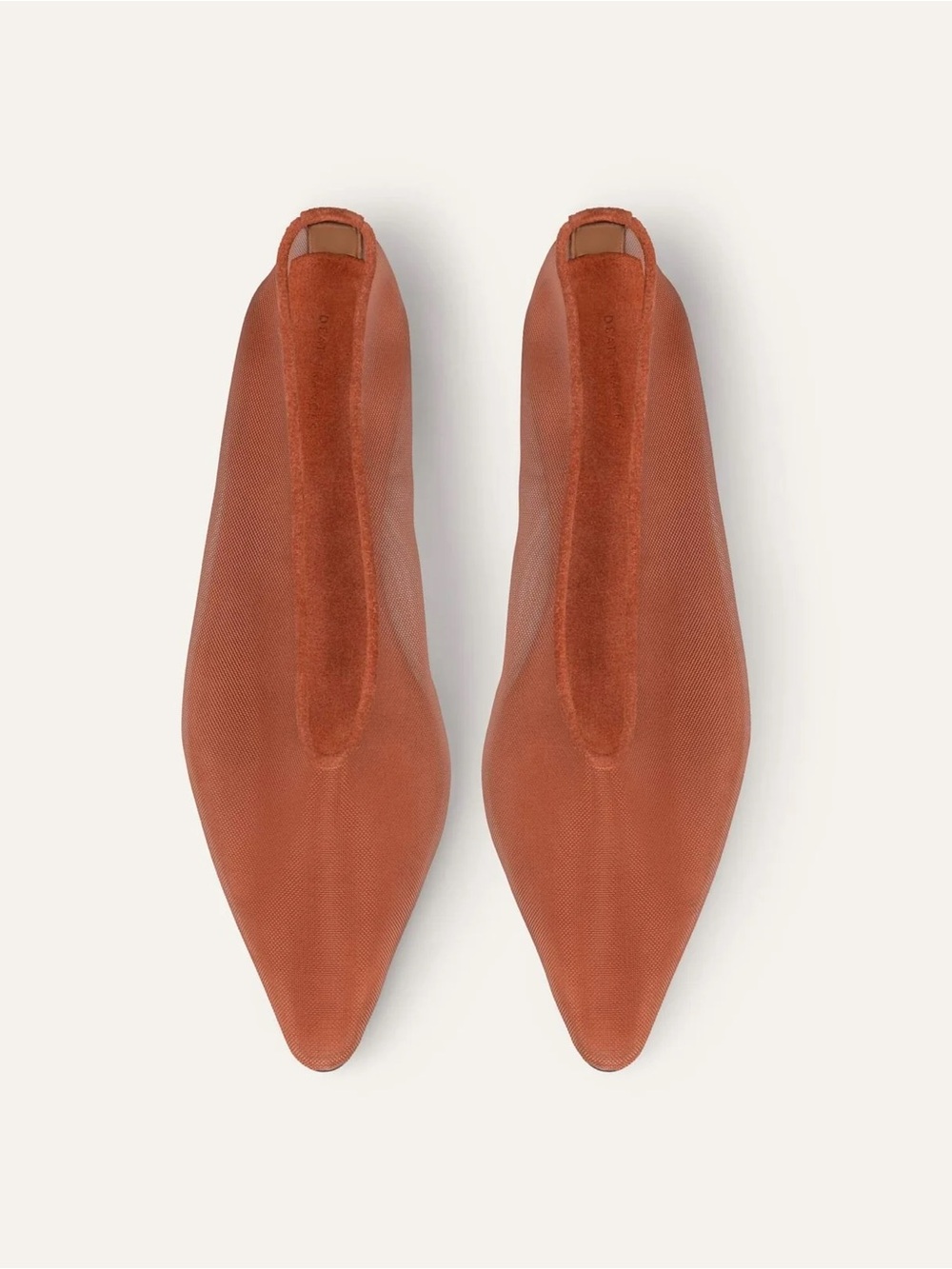NIB Dear Frances Topo Flat Rose Mesh Pointed Toe
